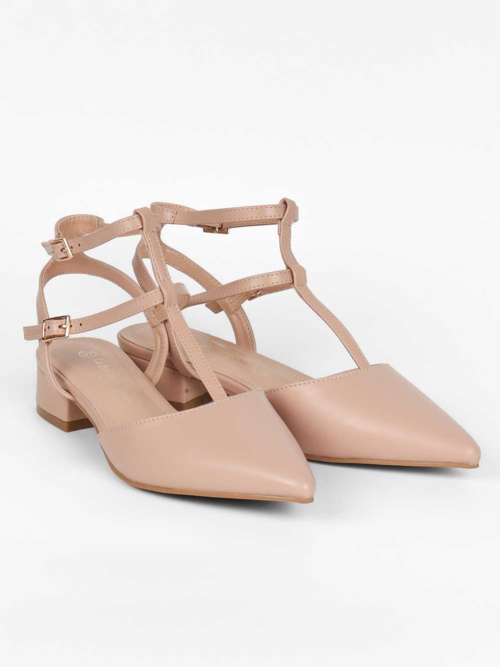 Stefani - Spids sandal med lille hæl